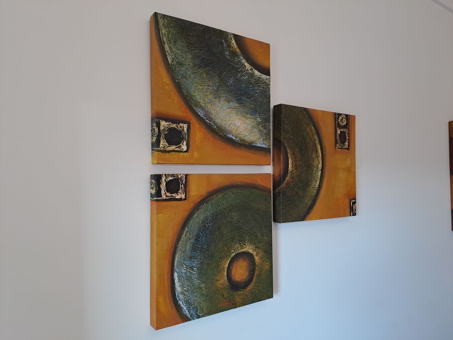 Conjunto de 3 Telas pintura a Óleo