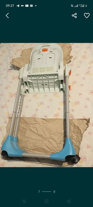 Стільчик для годування чіко полі 2 в 1 на запчастини chicco