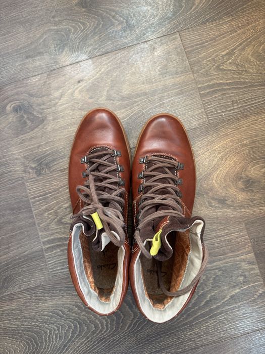 Шкіряні чоловічі черевики Clarks, коричневі, 45-46 (устілка 30,5 см)