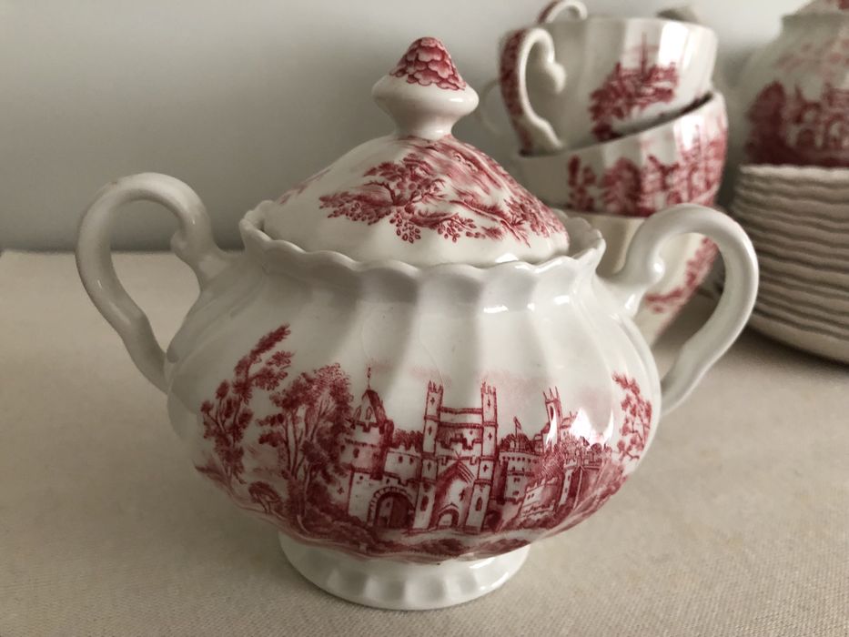 Servico de cha e de cafe de louca inglesa