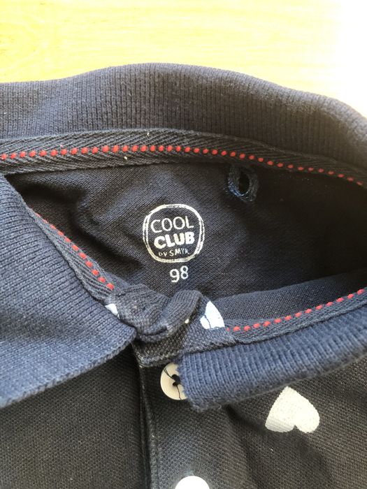 Koszulka polo w serduszka bawełniana r. 98