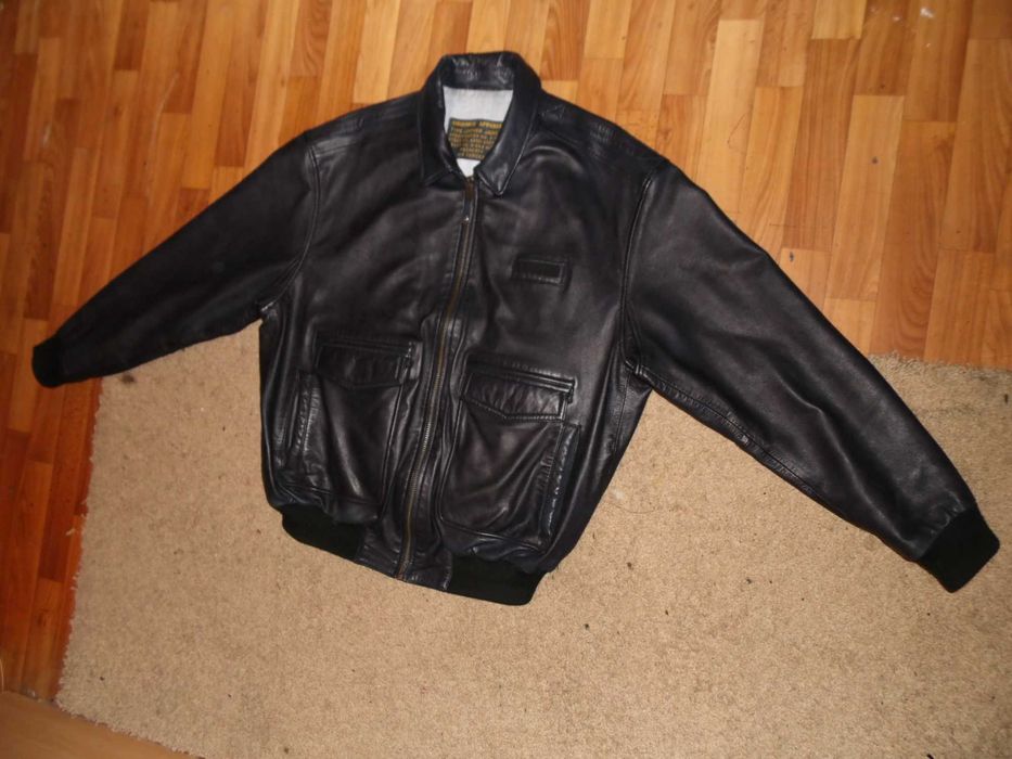 Кожаная куртка пилот бомбер  Marina Militare A2