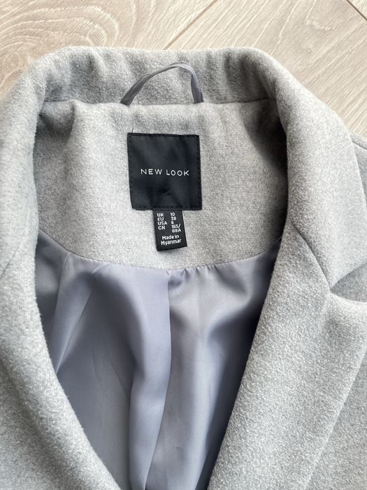 Płaszcz jesienno zimowy M New Look szary długi