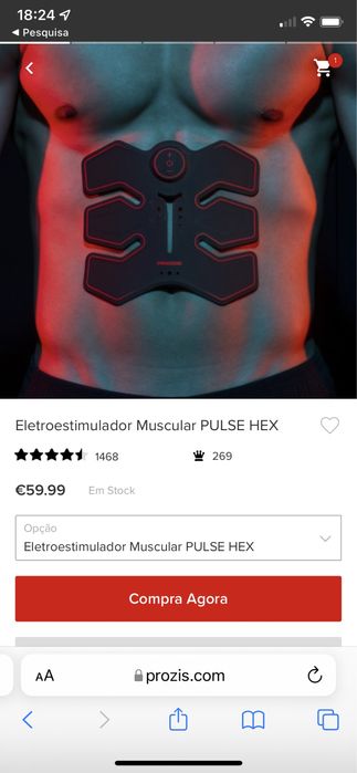 Vendo eletroestimulador muscular da Pulse Hex