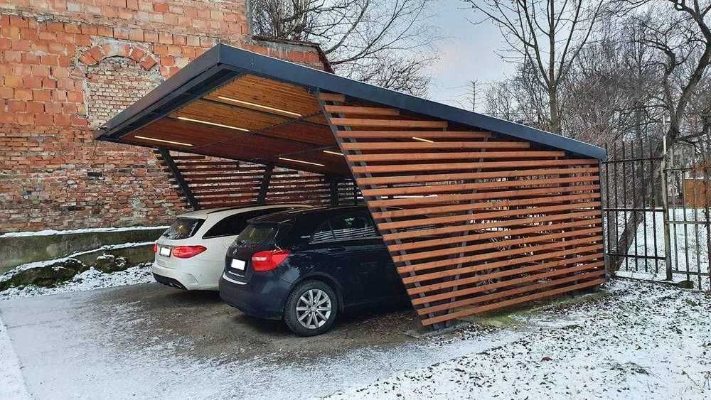 Carport Wiata garażowa dwustanowiskowa