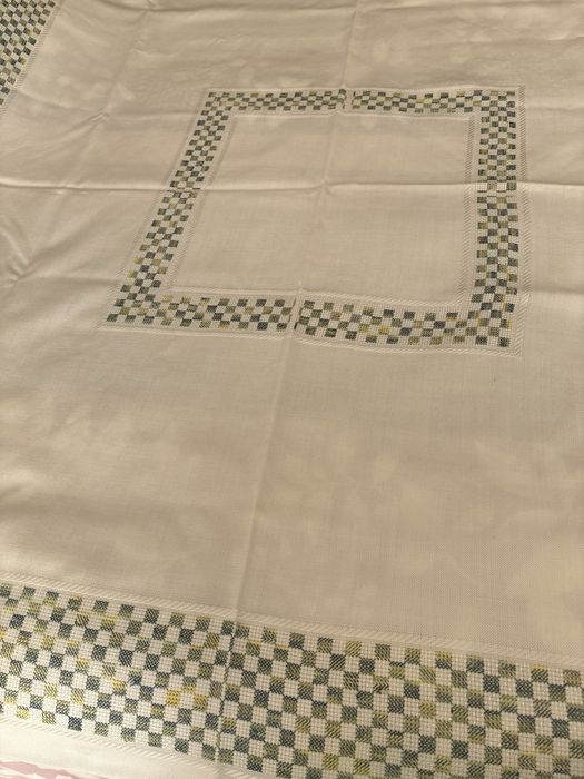 Toalha de mesa ponto cruz feita à mão 160 × 160