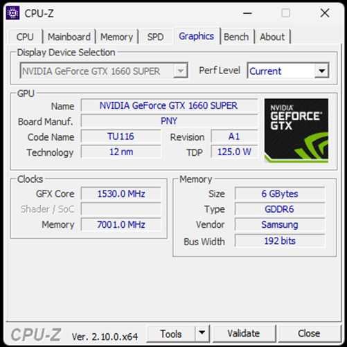 PNY GeForce GTX 1660 Super 6GB GDDR6