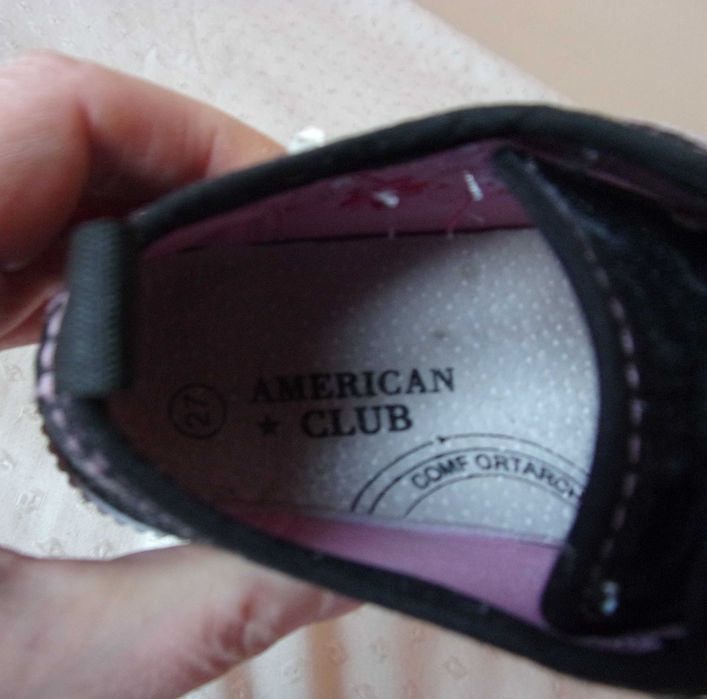 Czarne jeansowe trampki dziewczynka 27 American Club