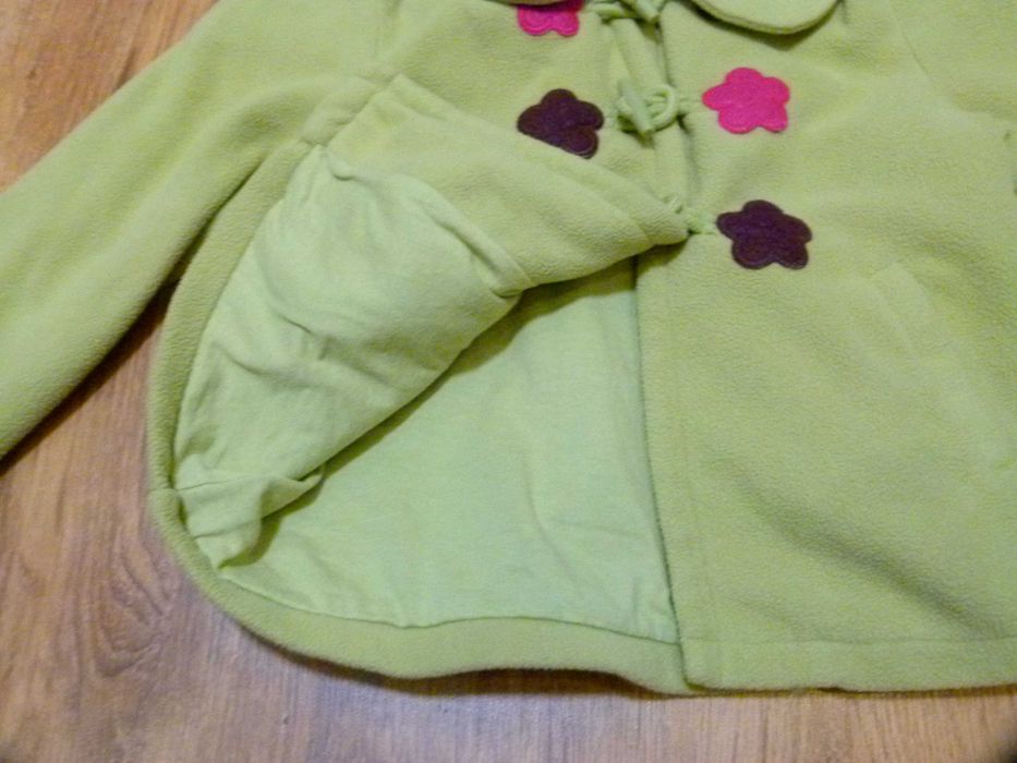 rozm 110 Crazy8 kurtka płaszczyk zielony trapezowy polarowy