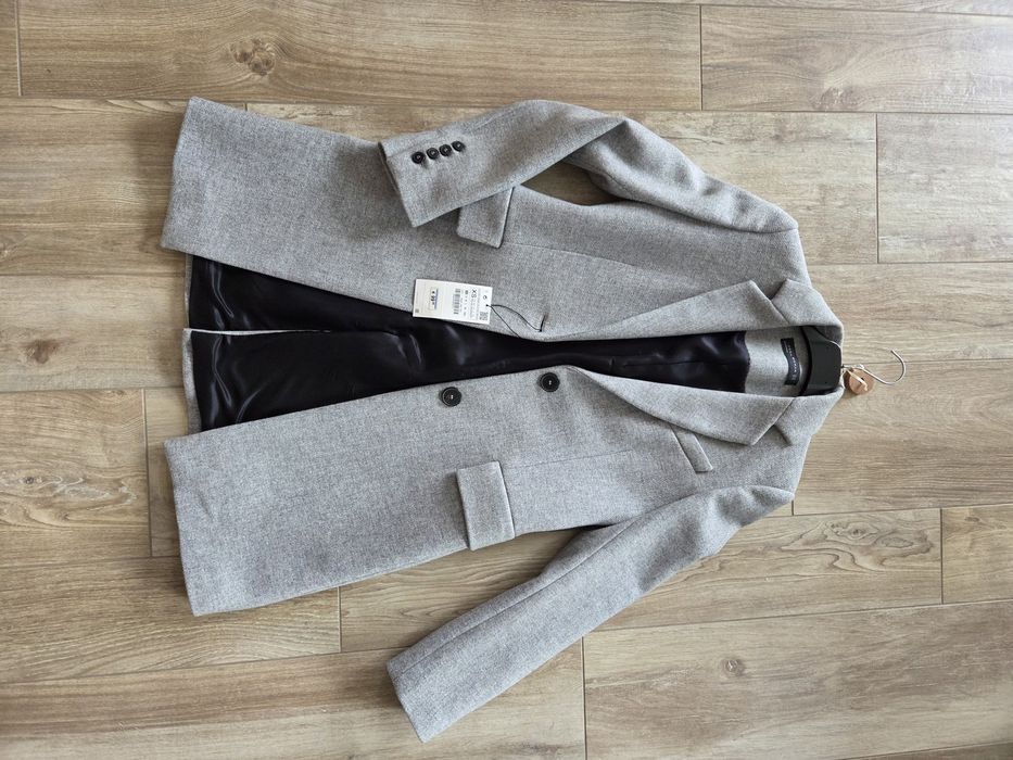 Szary płaszcz Zara xs