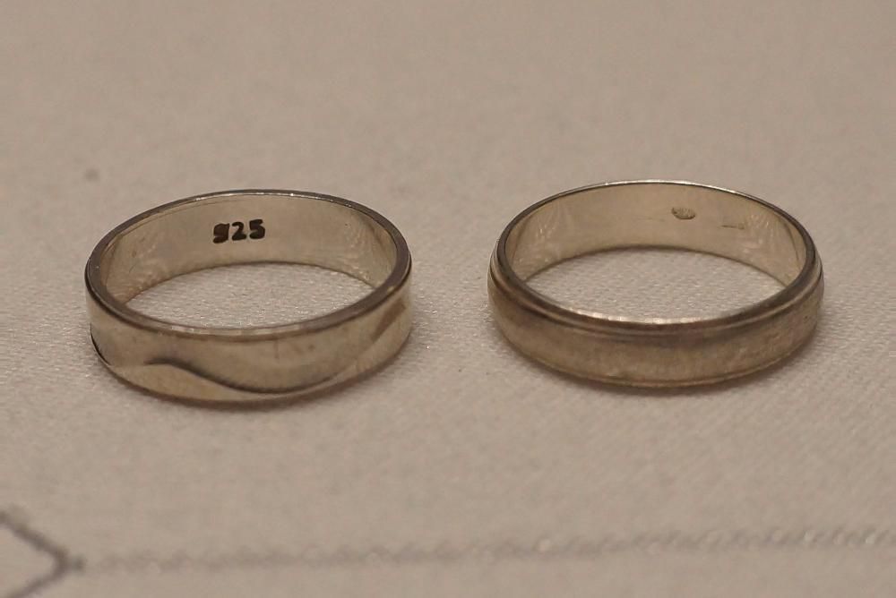 Srebrne pierścionki-obrączki