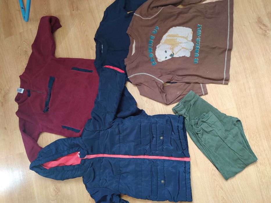 Zestaw chłopięcy, kurtka, ubranka 98 104
