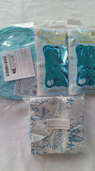 Zestaw urodzinowy Morskie urodziny, Syrena,muszle 6 elementów (13sztuk