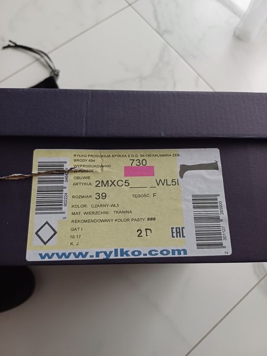 Czarne kozaki Ryłko 39