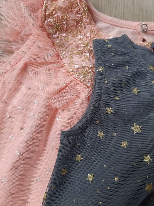 Śliczne sukienki z tiulem rozm.92 na bal, do przedszkola