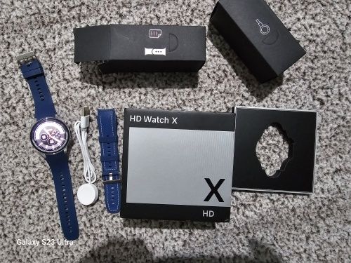 Смарт годинник HD WATCH X Amoled 466x466 4Гб ЕКГ NFC GPS компас срібло