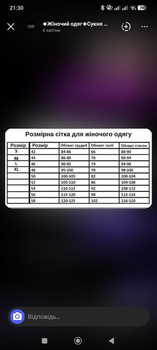 Елегантна жіноча сукня