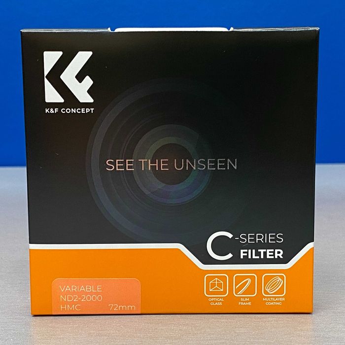 K&F Concept ND2-2000 Slim 72mm (Filtro ND Variável) - SELADO