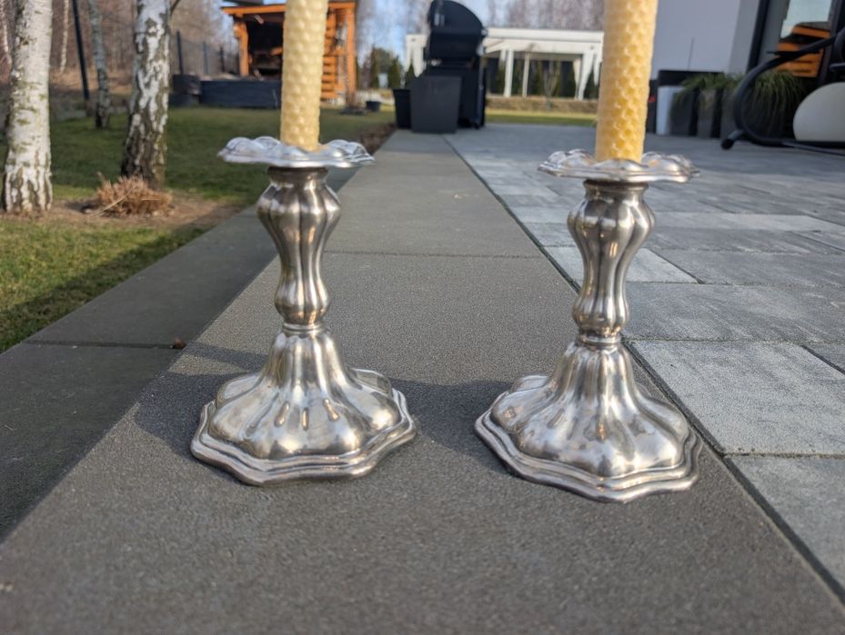 Świecznik srebro 800