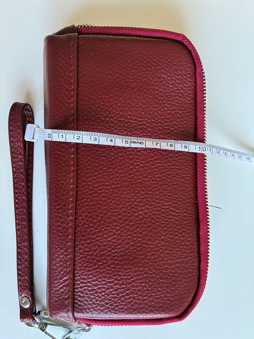 Portfel, mini torebka, czerwona