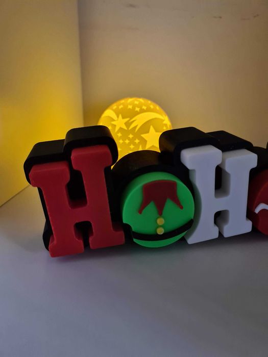 Placa Decorativa de Natal Ho Ho Ho