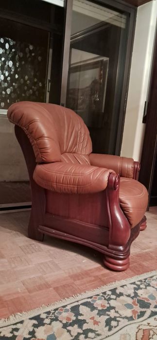 Sofá em pele, vintage