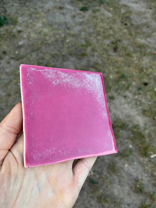 stylowe kafelki - białe i czerwone - 10x10 cm