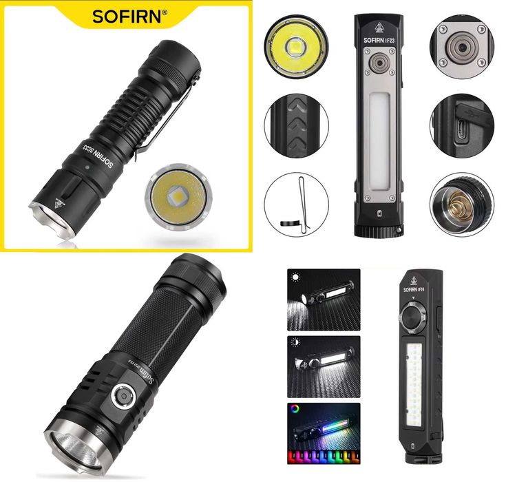 Фонари Sofirn IF24, SP33v3, SC21, SC03, SC33