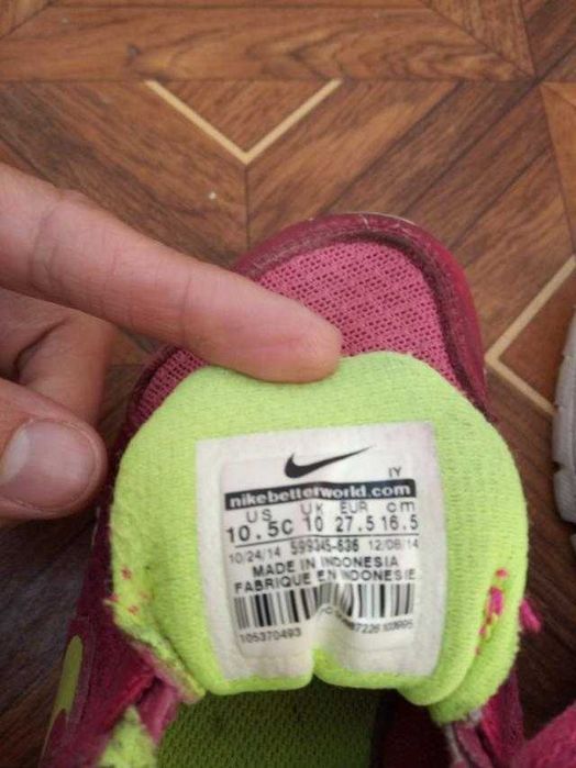 Кроссовки nike. Оригинал, для девочки, на липучках