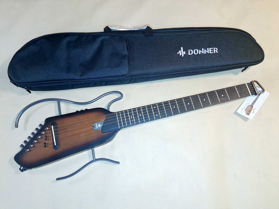 J261 Gitara Podróżna Donner HUSH-I Silent Guitar Headless Sunburst