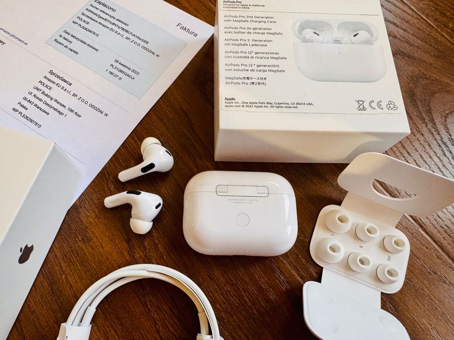 Słuchawki bezprzewodowe Apple Air Pods Pro 2 + Etui - ORYGINALNE
