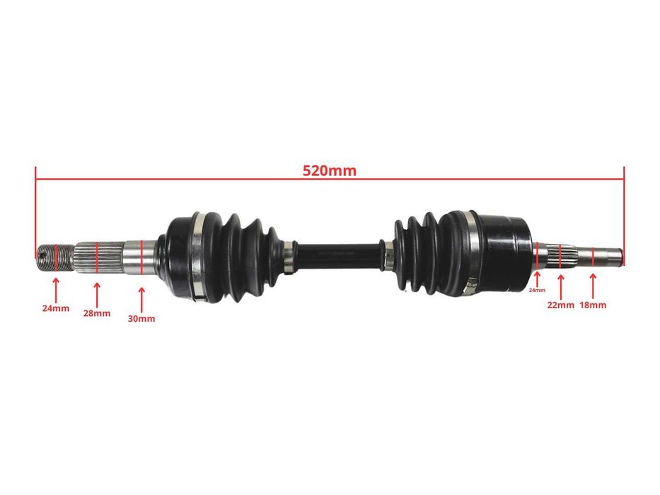 Półoś Lewa Przednia ATV 500/600/800 CFMOTO CFORCE X5 X6 X8 9010-270100-50000