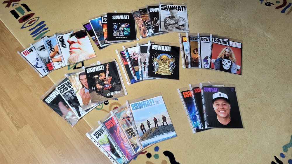 Lote de 31 revistas do clube de fans dos Metallica: So What!