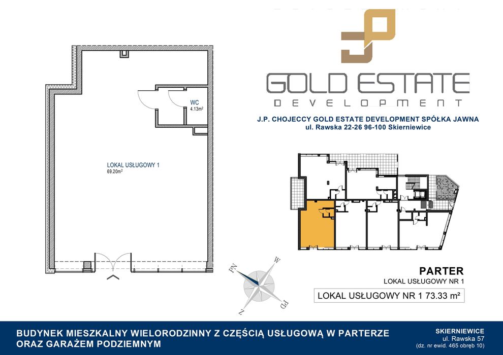 Lokal usługowy 73,33 m², parter, centrum miasta