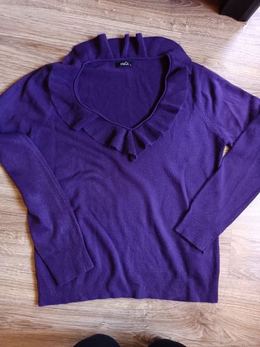 Fioletowy damski sweterek M&Co