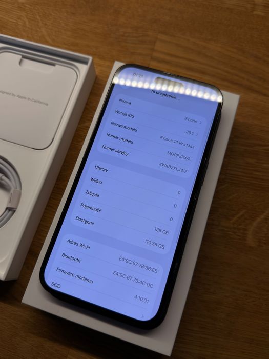 iPhone 14 Pro Max 128GB | bateria 87% | Dowód zakupu |Komplet