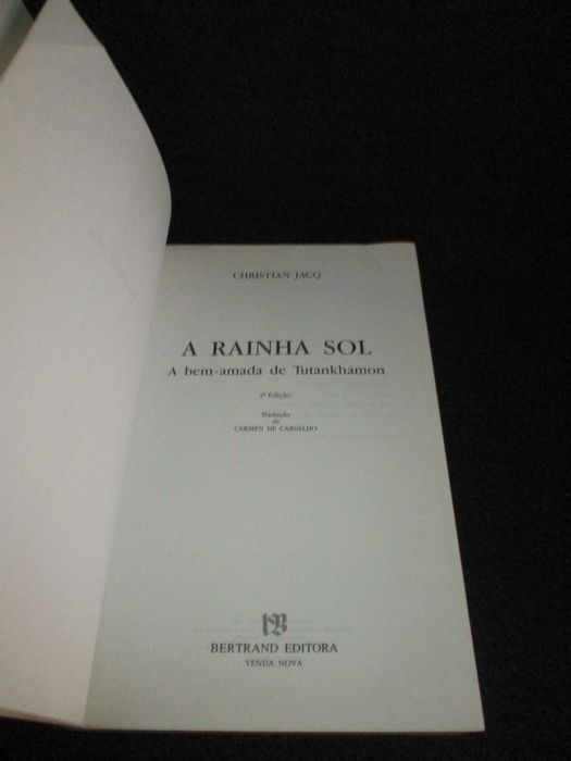 Livro A Rainha Sol Christian Jacq Bertrand