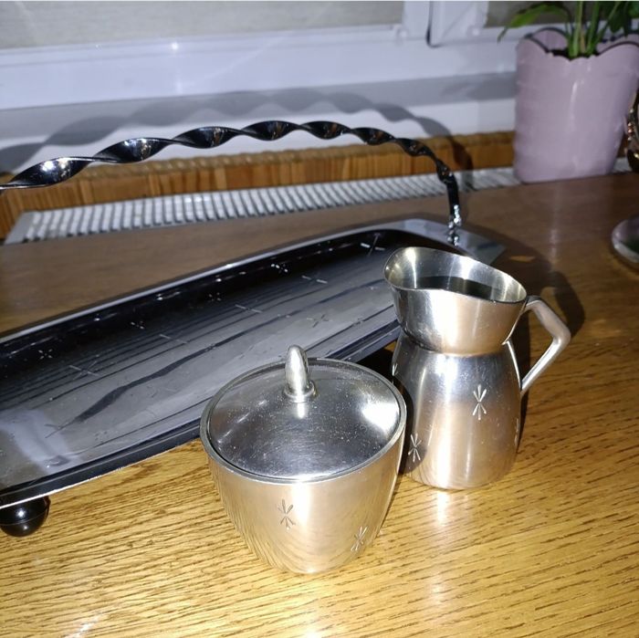 Вінтажні посріблені підноси Підставка для столових приборів Чаша