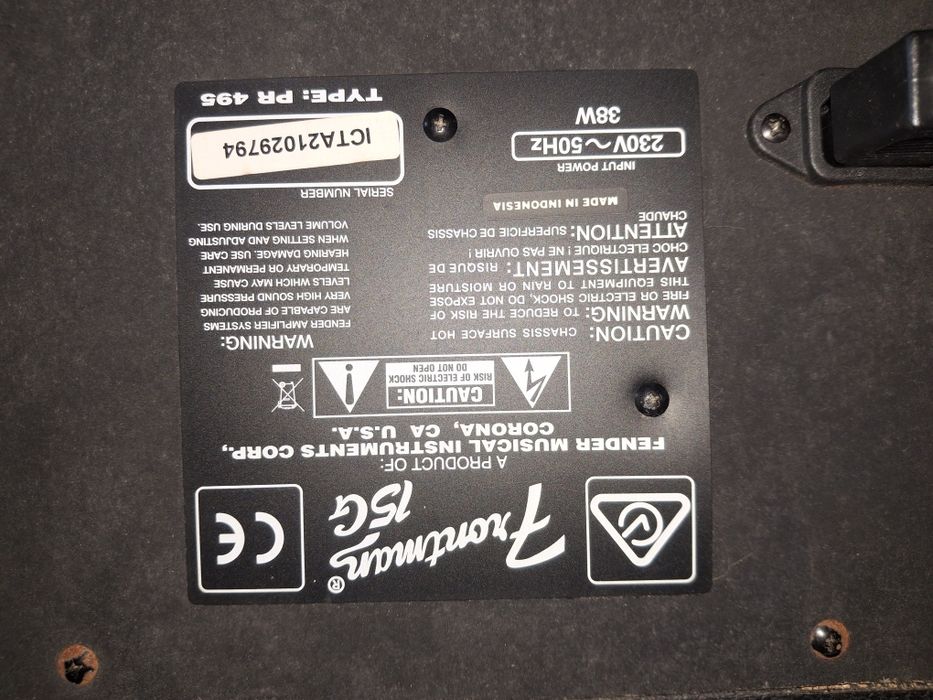 Amplificador Fender Frontman 15 G