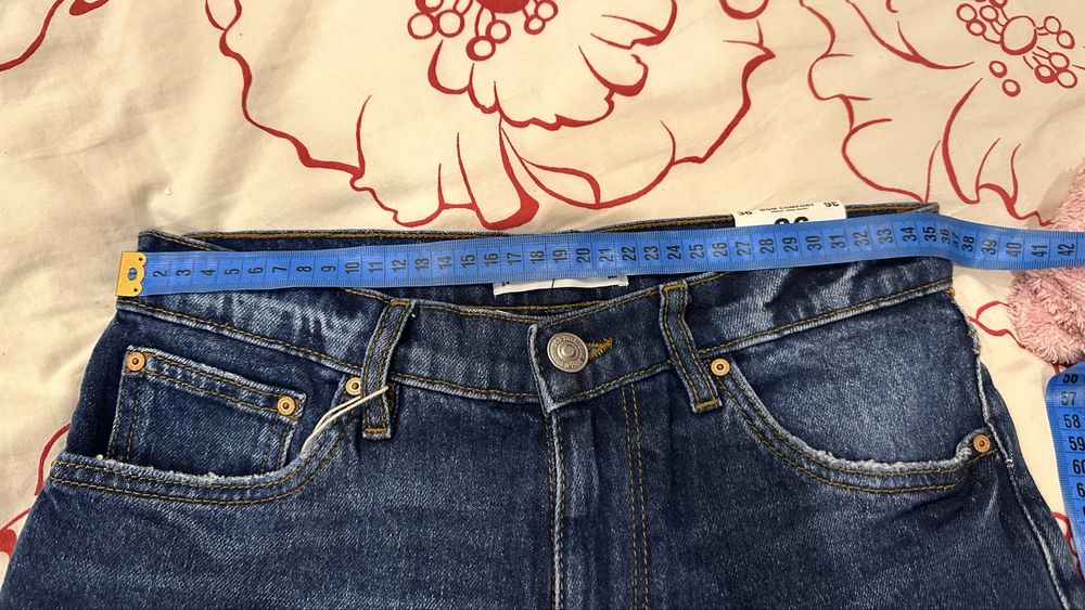 Джинси мом mango сині