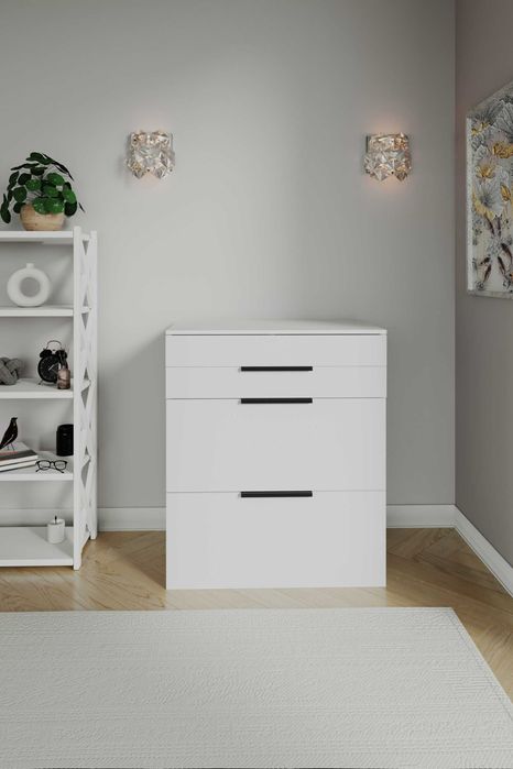 Компактний Туалетний столик Лола 70х45 з пуфом дзеркалом Білий Новий