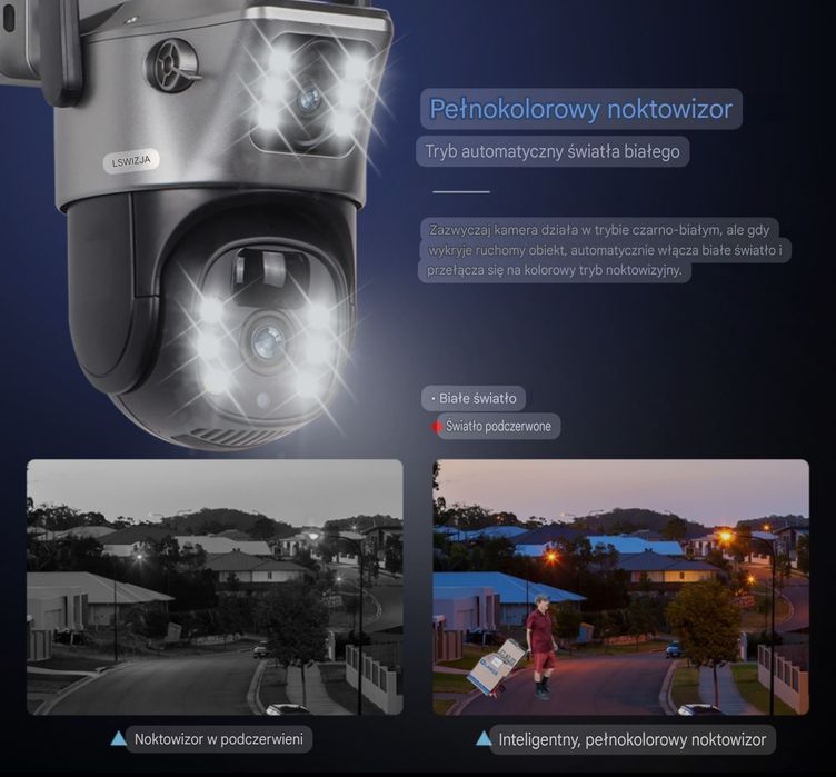 Kamera Solarna WIFI 8MP Obrotowa IP66