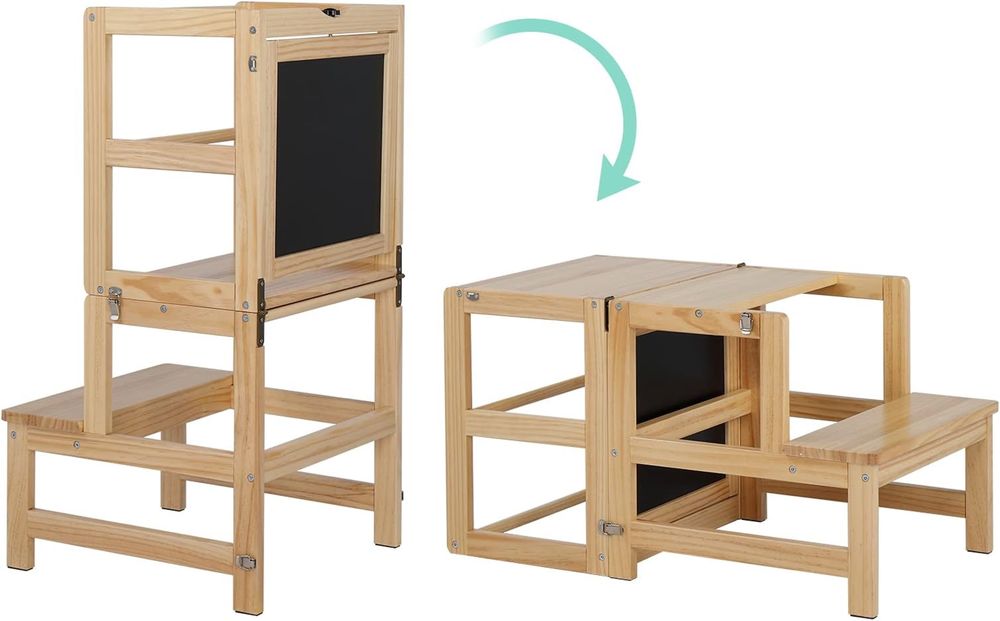 Стілець помічник WOOD CITY Вежа Монтессорі Трансформер