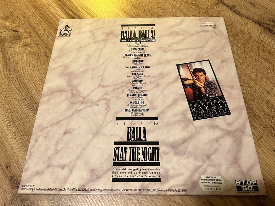 Francesco Napoli Balla Balla winyl Italo Disco  BCM  1987