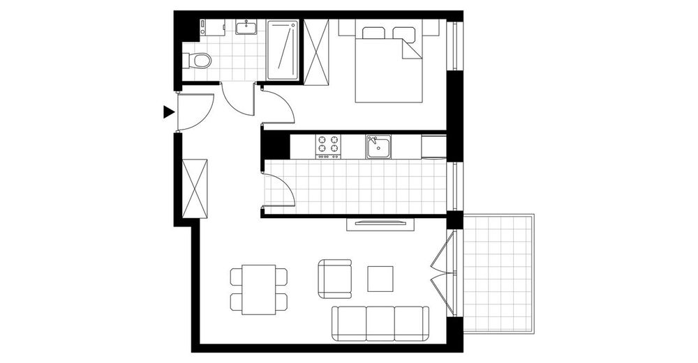 2-pokojowe mieszkanie 44 m² + balkon - Widok 3