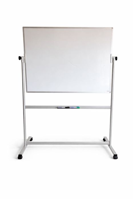 Tablica suchościeralna 90x120 cm – dwustronna, na kółkach