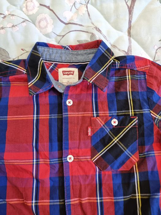 Дитяча сорочка в клітинку LEVIS 4-5 років 110 см детская рубашка