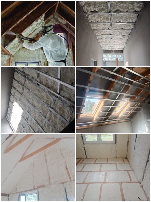 Izolacja pianą pianką piana ocieplenie ocieplanie pianka Pur