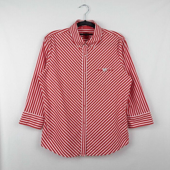 Camisa Pedro Del Hierro Sport Riscas Vermelha S