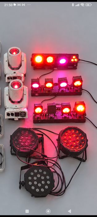 Oświetlenie sceniczne DMX ADJ Showtec Contest – kompletny zestaw 21 szt.